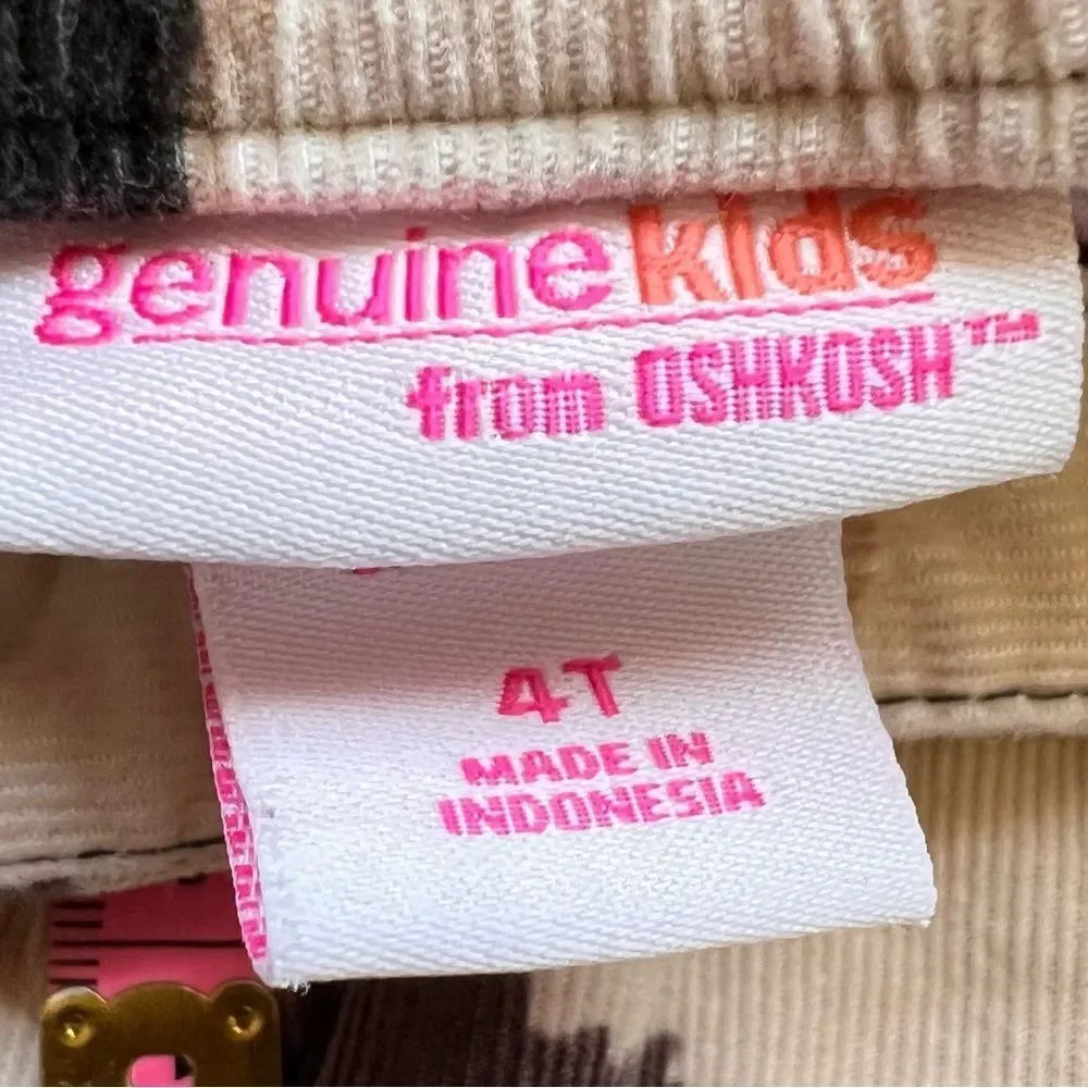 Genuine Kids from Oshkosh Girls Kids Cotton Floral Corduroy Mini Skirt. 4. 4T.
